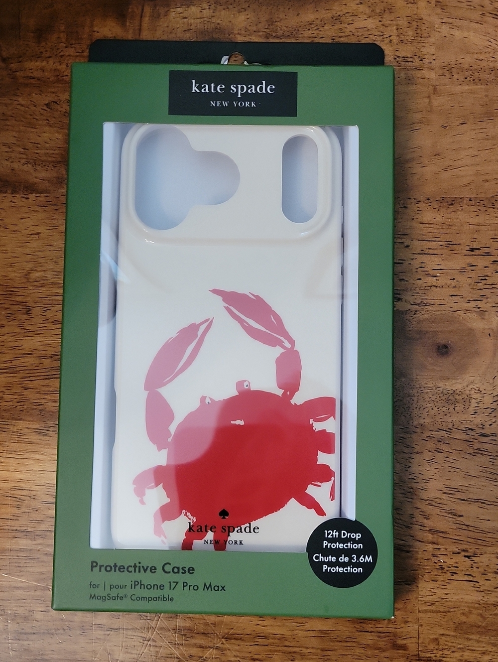 kate spade New York Cream & Red Crab Protective Case for iPhone 17 Pro Max
